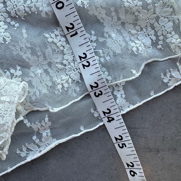 Vintage Y2k Free People Sheer Lace Mock Neck Longsleeve Ivory Blouse Small - Picture 5 of 5